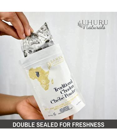Uhuru Naturals Sahel Cosmetics Chebe Powder (20g) - Promotes Healthy Hair Growth, Prevents Breakage | All-Natural Ingredients, Ideal for Dry Kinky Hair | 4 Sizes Available - Buy Online on GoSupps.com