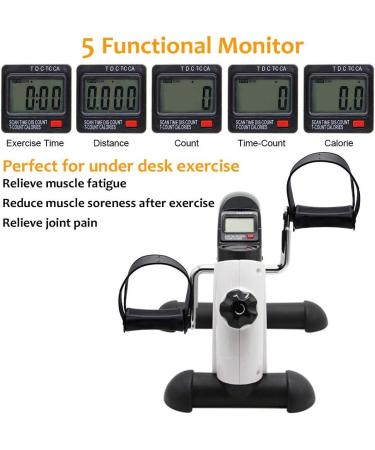 Hausse Portable Exercise Pedal Bike - Mini Peddler for Legs and Arms with LCD Display (White) - Buy Online on GoSupps.com