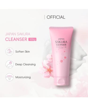 Cherry Blossoms Face Wash Hydrating Foaming Cream Cleanser Hydrating & Moisturizing Vegan Face Cleanser Makeup Remover Deep Cleaning Water Hypoallergenic Fragrance Free for All Skin Types - Buy Online on GoSupps.com