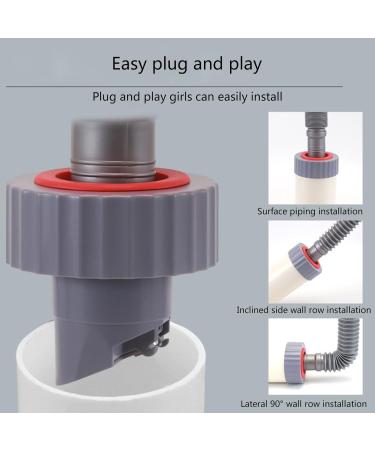 LUOFANG Easy Installation Pipe Seal Versatile Pipe Seal Efficient Pipe Plug Pipe Maintenance Solution Let Space Odors Frees 78*80mm Gray-1 Item - Buy Online on GoSupps.com