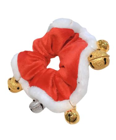 Beavorty 1Pc Christmas hair tie xmas elastic hair rope christmas seasons scrunchies christmas ponytail holders xmas scrunchies with bell holiday hair ties child coral fleece trumpet manual