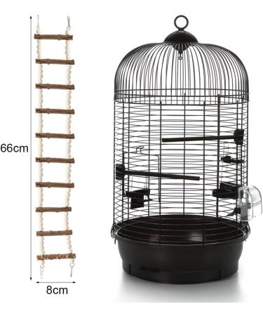 Phiezc Bird Toys - Wooden Ladders & Cage Accessories for Budgies Nymphicus & Cockatoos | 10-Part 64 cm Ladder - Buy Online on GoSupps.com