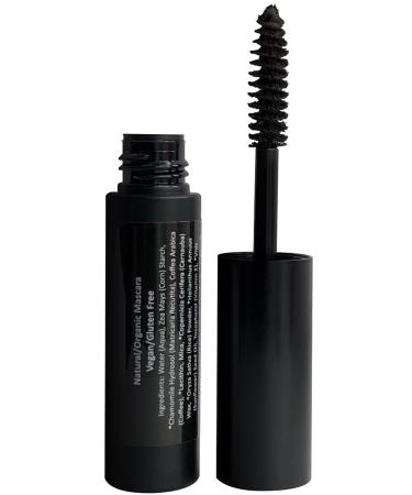 Mom's Secret 100% Natural Mascara Brown  Organic  Vegan  Paraben & Gluten Free  Strengthens & Volumes  Stays on all day  Made in the USA  0.25 ounce