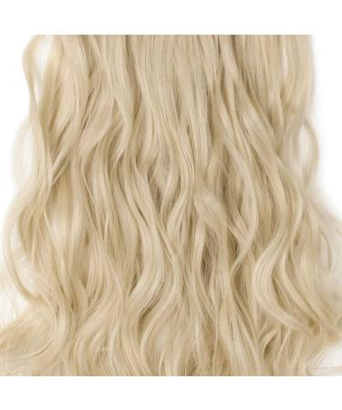 8Pcs Clip in Hair Extensions Synthetic Curly Wavy Hair Pieces - 17 Inch #Bleach Blond - Buy Online on GoSupps.com