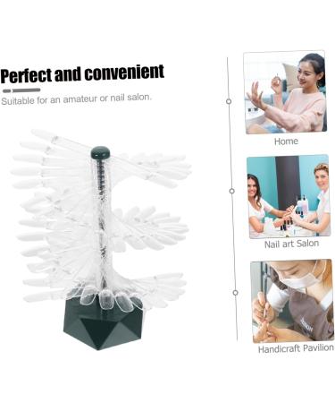 CIMAXIC nail art stand nail tips display holder nail stands for nail art nail tips practice holder clear nail sample stick nail art practice stand nail art supply Acrylic spiral decorate 6.2x6.2cm Green - Buy Online on GoSupps.com