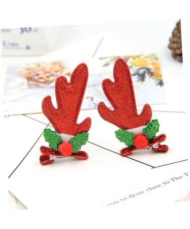FRCOLOR 20 Pairs women hair clips antler hair barrette Glitter Reindeer Hair Clips xmas costume hairpins antler barrettes cute hair clips girls barrettes pu headgear three-dimensional Miss - Buy Online on GoSupps.com