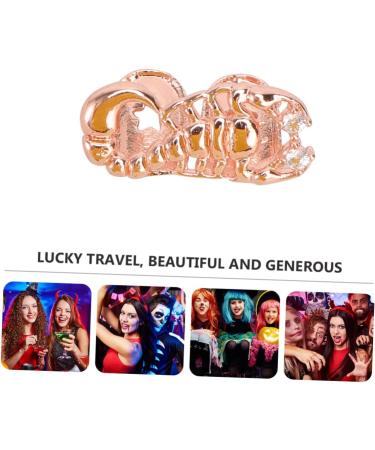 GOOHOCHY Funny Party 1pc Scorpion Single Braces Rose Gold Decor Rapper Teeth Grill Accessories 14k Gilded Set Golden 2X1cm - Buy Online on GoSupps.com