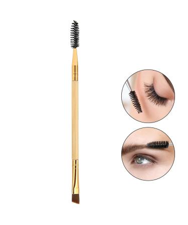 Double Ended Eyebrow Eyelash Brush - Angled Brow Makeup Tool | Wooden Cosmetic Brush for Perfect Eyebrows - Buy Online on GoSupps.com