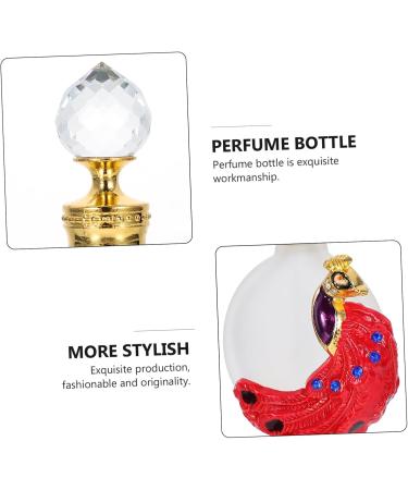 VINTORKY 1pc Peacock Essential Oil Bottle Liquid Bottle Perfume Bottle Dropper Bottle Liquid Dispenser Glass Empty Holder Liquid Holder 3.1x10.5cm Red - Buy Online on GoSupps.com