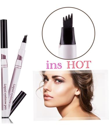 Beavorty Liquid Eyebrow Pen 3pcs Grey Eyebrow Pronged Waterproof Natural # Pencil Dark Liquid Sweat-proof Four Durable 1 count (Pack of 1) As Shownx3pcs - Buy Online on GoSupps.com