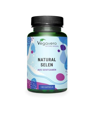 Vegavero Selenium 100mcg | 100% Natural from Mustard Seeds | Yeast-Free | 180 Vegan Capsules - Buy Online on GoSupps.com