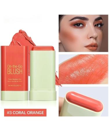 PICKX On-the-Go Makeup Blush Stick Tinted Moisture Stick Shadow Lips Cheek Blusher Creamy Makeup Long Lasting Natural Nude Makeup for All Skin (orange) - Buy Online on GoSupps.com