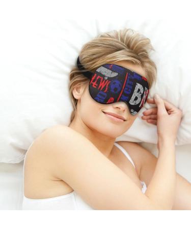 New York Style Grunge Geometric Sleep Mask Eye Cover for Sleeping Blindfold with Adjustable Strap Blocks Light Night Travel Nap for Men Women - Buy Online on GoSupps.com