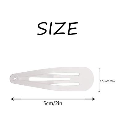 Dofash 12 Pieces Big Hair Snap Clips - 2 Inch White Metal Hair Clips for Girls & Women | Simple Hair Accessories - Buy Online on GoSupps.com