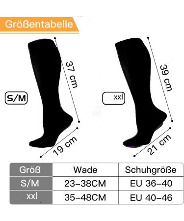 Jefshon Compression Stockings for Men & Women - Best for Sports Running Air Travel Pregnancy & Medical Use - 5 Pairs in S-M & Large Sizes - Buy Online on GoSupps.com