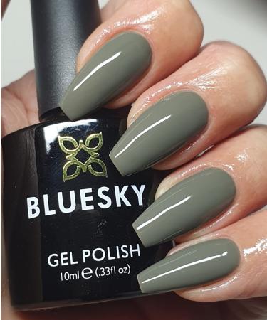 BLUESKY Gel Nail Polish GREY CALM AW2124 Autumn Winter Color 2021 Chip Resistant 10 ml (Requires Drying Under UV LED Lamp)