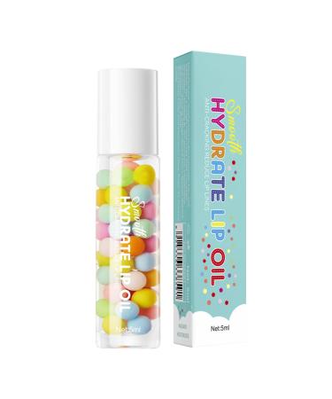 Moisturizing lip oil moisturizer for very dry lips | Long-lasting nourishing roll-on oil non-sticky long-lasting natural 5 ml lip care