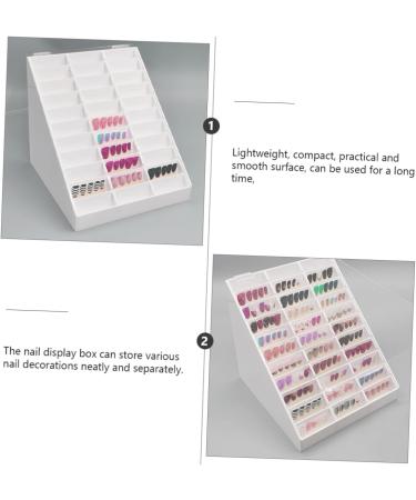 Healeved 1pc Nail Art Display Box Nail Polish Sample Display Nail Sample Display Board Manicure Display Board Nail Polish Display Rack Nail Gel Grid Display Stand White - Buy Online on GoSupps.com