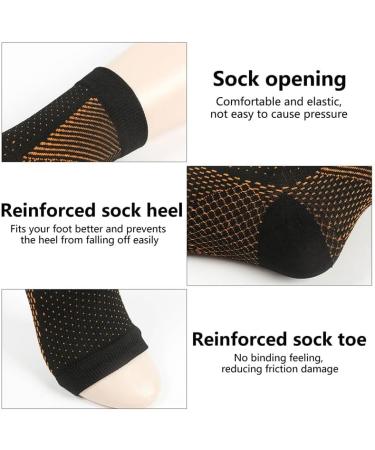 Laamei Compression Socks for Men & Women - Orthopedic Foot Support & Plantar Fasciitis Relief | 6-Pack Nano-Socks for Sports & Ankle Support - Buy Online on GoSupps.com