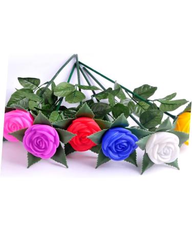 LIFKICH 6pcs Silk Roses Valentines Day Gift Romantic Candles Artificial Rose Never Withered Rose Red Home Decor Wishing Bottle Rose Gifts Eternal Rose Lamp Blue Gifts Led Blue Rose Blue 40X10X10cm - Buy Online on GoSupps.com