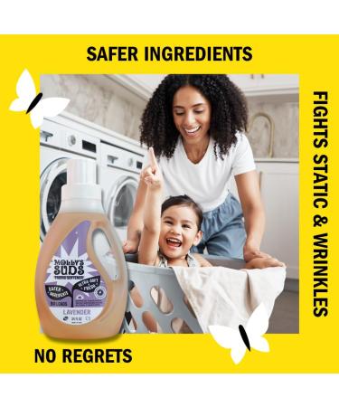 Molly's Suds Natural Fabric Softener - Plant-Based Essential Oils Sensitive Skin 50 Loads - Lavender Scent for Static Reduction & Deodorizing - Buy Online on GoSupps.com