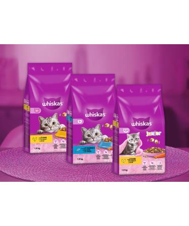 Whiskas Adult 1+ Dry Cat Food Tuna - 5x800g Packs | Premium Dry Food for Adult Cats - Available in Various Packaging - Buy Online on GoSupps.com