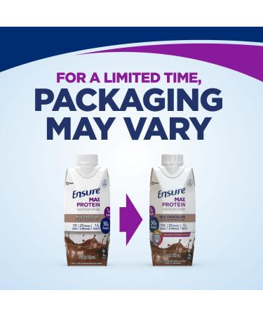 Ensure Max Protein Nutrition Shake 30g Protein 1g Sugar Milk Chocolate 11 Fl Oz (Pack of 12) - High Protein Shake - Buy Online on GoSupps.com