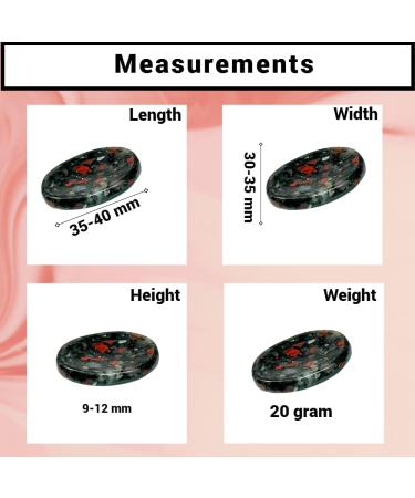 Opalite Crystal Worry Thumb Stone - Natural Healing for Calming Meditation, Reiki, and Stress Relief (African Blood Stone) - Buy Online on GoSupps.com