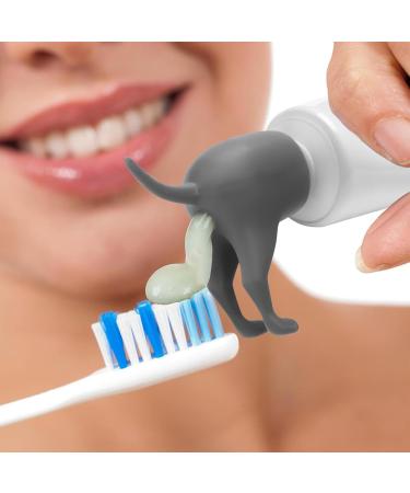 3-Part Dog Butt Toothpaste Topper - Funny Gift for Pet Lovers & Friends | Unique Squeeze Toy for Hilarious Doggie Fun - Buy Online on GoSupps.com