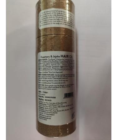 Neemli Naturals Rosemary & Jojoba Hair Oil - Anti Dandruff Promotes Hair Growth 100% Natural Moisturizer for Skin Hair & Nails (100ml) - Buy Internationally - Buy Online on GoSupps.com