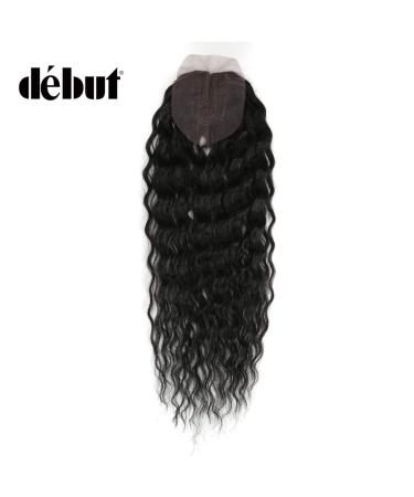 Water Wave Synthetic Hair Bundles with Simple Closure & Frontal Swiss Lace 9pcs - 20 inch 240g High Temp Fiber - 1B - Buy Online on GoSupps.com