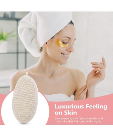 Sibba 2-Piece Natural Luffa Pads - Double-Sided Exfoliating Scrubber for Men & Women | Deep Cleansing Sponges for Body Face & Back - Buy Online on GoSupps.com