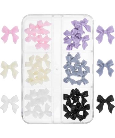 30 Pcs 3D Bow Nail Charms Colorful Bow Charms for Nails Bowknot Nail Decorations Cute Nail Art Accessories White Bow Nail Charms for Acrylic Flatback Nail Art Design Resin Bow Nail Rhinestones Crafts - Buy Online on GoSupps.com