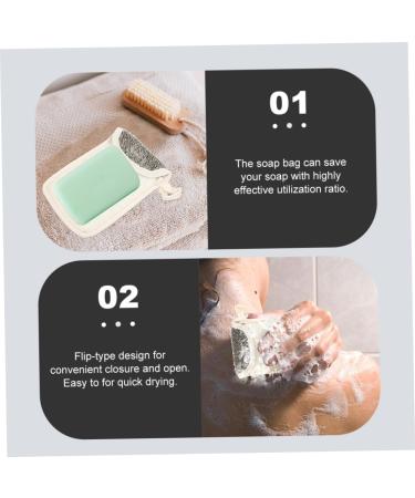 VINTORKY 6pcs Black Linen Soap Loofahs Soap Mesh Holder Foaming Net for Face Washing Net Bags Flax - Buy Online on GoSupps.com