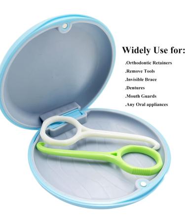 EvaGO Light Blue Retainer Case | Orthodontic Braces Box for Easy Storage & Travel - Durable & Stylish - Buy Online on GoSupps.com
