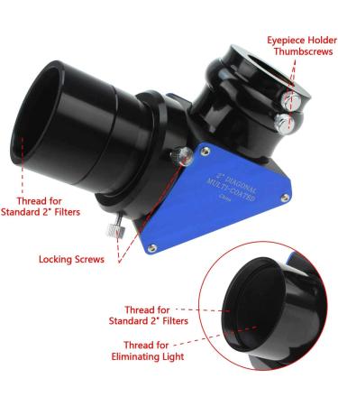 Astromania 2 90-Degree 99% Enhanced Dielectric Diagonal Mirror - Brighter Image for Stellar Views - Buy Online on GoSupps.com