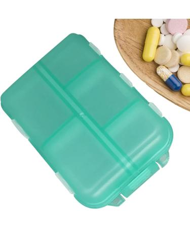 Travel Pill Organizer Box - Foldable Personal Daily Pill Case with 10 Grids Travel Pill Holder for Vitaming Fish Oils Green - Buy Online on GoSupps.com