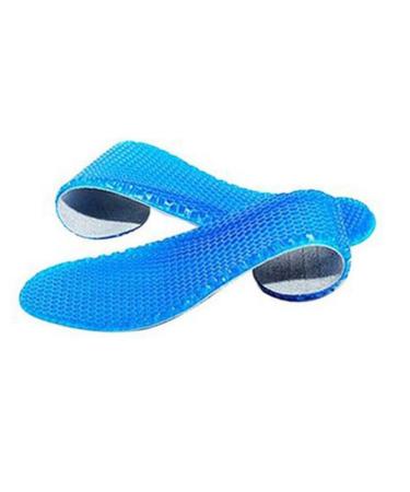 1Pair Blue Silicone Gel Reusable Honeycomb Full Length Non Slip Comfort Sports Insole Air Cushion Damping Shoe Pad Cushion Shoe Inserts for Men Women Large