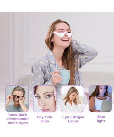 Zinueen Eye Massager with Heat & Temperature | Rechargeable Eye Mask for Dry Eyes & Dark Circles | 6 Massage Modes for Ultimate Relief - Buy Online on GoSupps.com