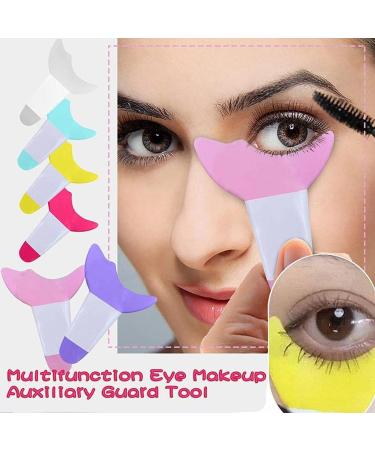 Makeup Eyelash Shield Applicator Guide 2 Pcs Eyeshadow Shield Upper Lower Eyelash Grooming Comb Eyelashes Brush for Women Girls (New Pink Two+box ) - Buy Online on GoSupps.com