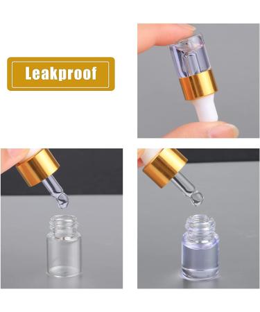 Wresty 50 Pcs 1ml Clear Glass Dropper Vials for Essential Oils with 2 Pcs Droppers - Travel Size Mini Bottles for Perfume and Cosmetics - Buy Online on GoSupps.com