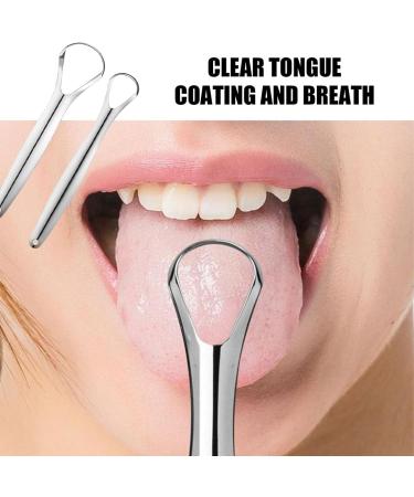 Stainless Steel Tongue Scraper Set - 3 Piece Tongue Cleaners for Optimal Oral Hygiene | Safe & Comfortable - Buy Online on GoSupps.com