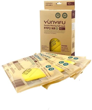 ProMedicalCare FFP2 Colored Face Masks - Yellow Individually Packed 10 Pack | Ships Worldwide - Buy Online on GoSupps.com