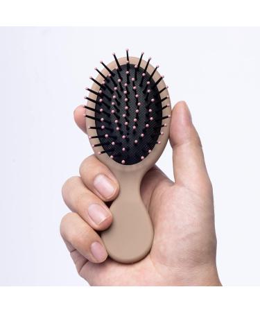 Joi-Fun 2 Pack Mini Travel Hairbrush Set for All Hair Types - Detangle with Ease, No Tears or Breakage - Black - Buy Online on GoSupps.com