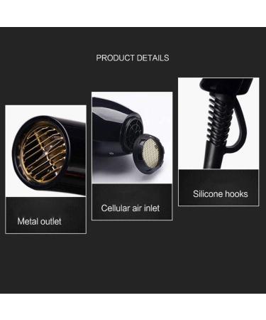 2200W Professional Hair Dryer with Diffuser and 2 Nozzles Ionic Salon Powerful Hairdryer AC Motor Fast Blow Dryer with 3 Heat 2 Speed Cool Shot 2.6m Long Cable Quiet Black Small Gift - Buy Online on GoSupps.com