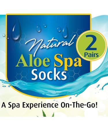 Cloudz Natural Aloe Vera Spa Socks - Blue (2 Pairs) | Assorted Solid & Patterned - Buy Online on GoSupps.com