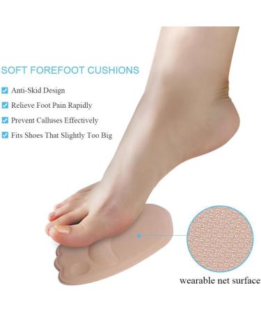 Ball of Foot Cushions - 2 Pairs Metatarsal Pads for Women | Comfort Relief Shoe Inserts to Prevent Toe Sliding & Overhang Heels - Buy Online on GoSupps.com