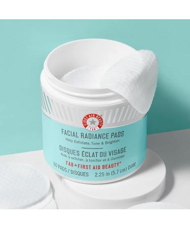 First Aid Beauty Facial Radiance Pads - Daily Exfoliating AHA Pads for Toned & Brightened Skin - 28 Count - Buy Online on GoSupps.com