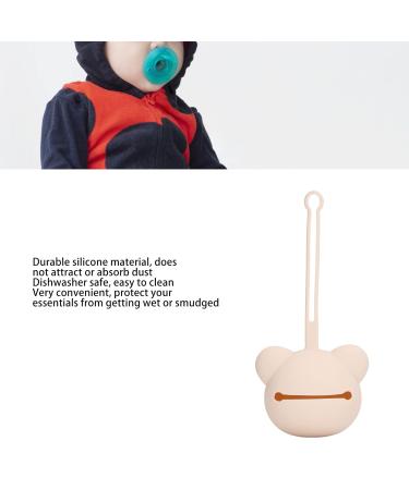 Shop Bear-Shaped Silicone Pacifier Case | Travel Accessories for Newborns - Boys & Girls (Milk Teat Color) - Buy Online on GoSupps.com