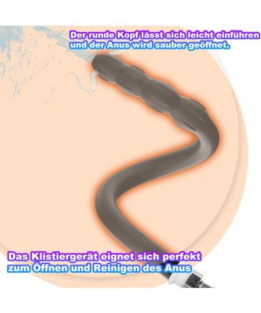 NaixBTY 510mm Super Long Anal Shower Inlet & Angle Magic Wand - Silicone Hose for Men & Women - Ideal Anal & Vaginal Flushing System - Buy Online on GoSupps.com